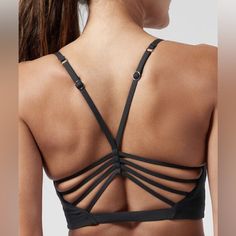 Brand New, Never Worn! Super Cute + Perfect Amount Of Coverage For Surfing, Paddle Boarding, Or Chasing After Kiddos! Xs Black Black Triangle Top Sports Bra With Built-in Bra, Sports Swimwear With Built-in Bra And Tank Straps, Athleisure Sports Bra With Multiple Straps For Yoga, Athleisure Sports Bra With Multiple Stretch Straps, Athleisure Sports Bra With Multiple Straps, Athleisure Sports Bra With Multiple Straps For Gym, Black Adjustable Straps Crop Top For Gym, Athleisure Sports Bra With Multiple Straps For Workout, Black Adjustable Straps Crop Top For Workout