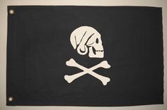 a flag with a skull and crossbones on it