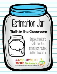 Use this engaging activity to practice data and estimation in the classroom all year round. Students estimate the number of items in your jar and at the end of the week analyze the estimation guesses. The student who guesses the closest receives an Estimation Chamption certificate and gets to take home the jar and fill it with a new item.

This pack includes:
Estimation Jar labels
Estimation Jar ideas
Estimation jar slips
Estimation Champion certificates (in color and black and white)
Parent let Estimation Station Ideas, Estimation Jar Ideas, Estimation Jar Ideas Classroom, Estimation Worksheet, Classroom Swear Jar, Estimation Activities 3rd Grade, Estimation Activities, End Of The Week, Letter To Parents