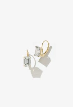 Sold 14K yellow gold, lab grown emerald cut lever-back earrings that are as simple yet elegant as your best-styled look. From dinner out to the aisle, this is a set you'll keep forever. Elegant Octagon Diamond Earrings With Prong Setting, Elegant Octagon Prong Set Diamond Earrings, Modern Yellow Gold Emerald Cut Earrings, 14k Gold Baguette-cut Diamond Earrings For Formal Occasions, Classic Gold Baguette Cut Diamond Earrings, Formal Fine Jewelry Emerald Cut Diamond Earrings, Formal Emerald Cut Diamond Earrings, Formal Emerald-cut Diamond Earrings, 14k Gold Diamond Earrings With Prong Set Baguette Cut