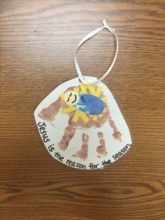 a handprinted ornament on a wooden table with the words today is the last lesson for the scout