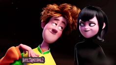 an animated image of two people standing next to each other, one is wearing a yellow shirt and the other has black hair