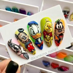 Animation Nails, Trend Nails, Comic Cartoon, Short Square Nails, Nail Candy, Disney Nails, Fire Nails, Pretty Acrylic Nails