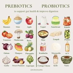 Prebiotic Foods List, Probiotics For Women, Foods To Balance Hormones, Prebiotic Foods, Healthy High Protein Meals, Prebiotics And Probiotics, Probiotic Foods, Healthy Food Motivation