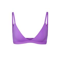 Fits Everybody Triangle Bralette | Ultra Violet — The ultimate bra with 2-ply supportive stretch and second-skin softness. Max-stretch fabric never cuts into the skin, allowing live-in comfort—a performance essential with streamlined style. Low Cut Top, Triangle Bralette, Triangle Bra, Bra Styles, The Skin, Shades Of Purple, Second Skin, Ultra Violet, Beautiful Fabric