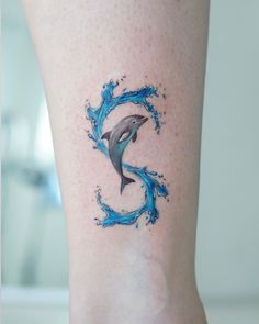 Dolphin Tattoo Dolphin Jumping Out Of Water Tattoo, Matching Dolphin Tattoos, Ocean Creatures Tattoo, Dolphin Tattoo Design, Dolphin Tattoo Ideas, Tattoo Guys, Friendship Symbol Tattoos, Dolphin Quotes