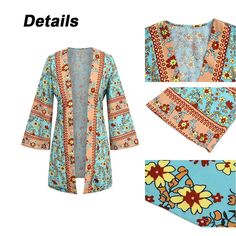 Product Features 


Main Material:Polyester


Fabric Type:Woven


Popular Element:Print,Stitching


Occasion:Daily,Vacation,Casual


Style:Casual,Minimalist,Bohemian


Features:Print


Length:Midi


Neckline:Cardigan V-neck


Sleeve Length:Long Sleeve


Sleeve Type:Regular sleeve


Pattern:Floral


Season:Spring,Summer,Fall


Size:S,M,L,XL


Garment Care:Hand Wash,Machine Washable


 


Care Instructions 


Wash before wear


Cold gentle machine wash


Can be washed in a laundry bag


Do not ble Smock Tops, Bleach Drip, Minimalist Bohemian, Smock Top, Female Clothing, Beach Swimwear, Casual Vest, Sleeve Pattern, Bohemian Clothes