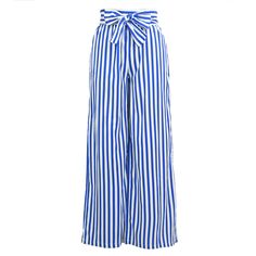 Women's Summer Casual Pants With Striped - Zorket Blue Belted Summer Bottoms, Spring Blue Belted Bottoms, High Waist Striped Pants For Beach, Blue High Waist Wide Leg Pants For Vacation, Belted Summer Trousers, High Waist Belted Summer Pants, Belted Trousers For Summer, Casual Summer Wide Leg Belted Pants, Summer High-waisted Belted Wide Leg Pants