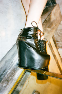 Jeffrey Campbell Heels, Black Wedge Boots, Jeffrey Campbell Boots, Goth Shoes