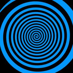 an image of a blue and black background with circles in the center on top of each other