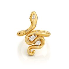 Kundalini Snake Ring w/ Pear Diamonds Kundalini Snake, Gemini Ring, Snake Ring Gold, Serpent Ring, Snake Jewelry, Snake Ring, Fancy Jewelry, Pear Diamond, Pear Shaped Diamond