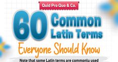 the text reads 60 common latin terms everyone should know and do not have to use