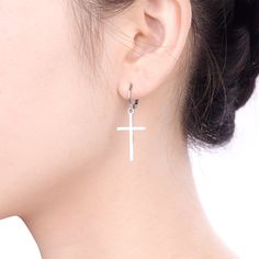 Cross Earrings Stainless Steel Drop Earrings Womens Boormanie Fashion Dangle Earrings Silver White >>> You can get additional details at the image link. (This is an affiliate link) Dangle Earrings Silver, Earring For Women, Cross Earrings, Silver Earrings Dangle, Silver Cross, Earrings Silver, Cross Necklace, Women's Earrings, Silver Earrings