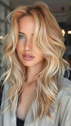 Sweet and Stylish: 25 Inspiring Strawberry Blonde Hair Ideas for 2024 Honey Blonde With Strawberry Highlights, Blonde Balayage With Strawberry Blonde, Blonde And Strawberry Blonde Hair, Blond Hair With Strawberry Highlights, Blonde With Red Balayage, Light Strawberry Blonde With Money Piece, Blond And Strawberry Highlights, Strawberry Blonde With Red Highlights, Beige Strawberry Blonde Hair