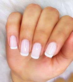 Milky French! White On White Opaque French Manicure White Nail Polish White Nail Color, French Manicure White, French Manicure Short Nails, French Manicure Gel Nails, Gel French Manicure, Chic Nail Art, Fall Nail Trends, Hard Nails, White Glitter Nails