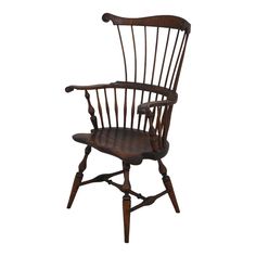 an old fashioned wooden chair on a white background