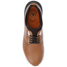 Lace-up the ultimate casual sneaker with the Zach by Thomas & Vine. The ExtraLight� outsole easy-access detailing and 12 mm Tru Comfort Foam� insole will give you the comfort you need to rock any occasion. Genuine leather and a classic round-toe give them a fresh look. With a classic look like this in your closet you'll always know what to wear. Sporty Brown Slip-on Sneakers With Textured Sole, Comfortable Brown Sneakers With Ortholite Insole, Brown Slip-on Sporty Sneakers, Casual Leather Golf Shoes With Abzorb Midsole, Sporty Brown Slip-on Sneakers For Sports, Brown Sporty Slip-on Sneakers For Sports, Brown Slip-on Sports Walking Shoes, Sporty Brown Sneakers With Ortholite Insole, Sporty Brown Synthetic Slip-on Sneakers