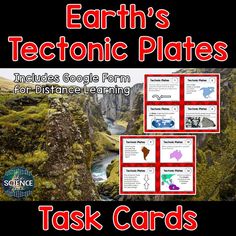 earth's tecnic plates includes google form for distance learning task cards