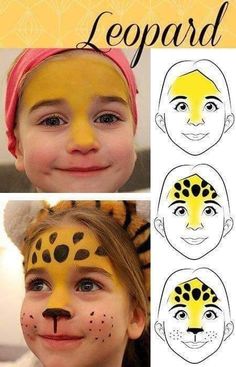 Lion Face Paint, Easy Face Painting Designs, Makeup Ide, Face Painting Tutorials, Simple Face