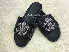 PROMOTION 20% off New Item - Fashionable Cool Black SANDALS / SLIDES with Cross Custom Nike Slides, Kim Kardashian Kylie Jenner, Bling Sandals, Toe Ring Sandals, Ankle Sandals, Criss Cross Sandals, Bling Shoes, Womens Summer Shoes, Chanel Espadrille