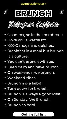 the brunch instagram caption for champagne in the morning