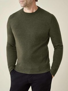 Our classic crew neck is expertly knitted in Bergamo, Northern Italy, with the most luxurious pure two-ply cashmere. It features a slightly tailored style, designed to be comfortable and allow for movement, while still giving a neat and modern appeal. With a weight of approximately 250 grams, it’s perfect for autumn to spring wear for everyday ease.    We are proud to source only the finest A-grade fibres to produce superior cashmere yarn in the heart of Italy. This outstanding yarn guarantees u Cashmere Hair, Mohair Jumpers, Tailored Style, Chunky Jumper, Spring Wear, Inner Mongolia, Cheap Fabric, Cashmere Yarn, Cable Knit Jumper