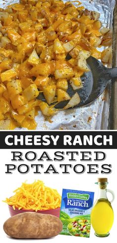 cheesy ranch roasted potatoes are an easy and delicious side dish