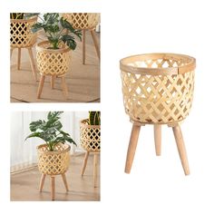 Store Home | Home & Garden | Clothing, Shoes & Accessories | Musical Instruments & Gear| Consumer Electronics | eBay Motors | Computers/Tablets & Networking Hand Woven Flower Pot Storage Basket Detachable for Balcony Planters Bedroom Description: Hand Woven Flower Pot: Handmade Rattan balcony Flower Pot, stable tripod stand You need to simply assemble it by yourself. Smooth : Wooden balcony Flower Baskets, can be used with dried flowers, silk flowers, potted plants. Detachable Legs :The stable l Planter Cover, Balcony Planters, Support Pour Plante, Pot Storage, Balcony Flowers, Living Room Plants, Wooden Plant Stands, Support Plante, Bamboo Basket