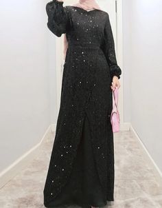 Super Elegant Long Party Dress For WomenProcessing Time 15-20 Business Days Approx. length of the abaya is 52-58 Inches depends on your size selection. Sequins Decoration Approx. weight of 1 Kg Long length Dress Made from soft fabric 80-90% Polyester Care: Dry clean/Hand Cold Wash Recommended.Note: Hijab and Band shown in the picture is NOT included in the order.Item color displayed in photos may be showing slightly different on your monitor, and please choose the correct color.Please allow 2-3c Party Dress For Women, Modest Evening Dress, Long Party Dress, Long Length Dresses, Sequin Decor, Muslim Dress, Abaya Dress, Hip Dress, Party Dress Long