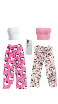 Hello Kitty Matching Pjs, Sanrio Pjs, Cartoon Pajama Pants, Hello Kitty Pajama Pants, Hello Kitty Pants, Hello Kitty Matching, Hello Kitty Pattern, Bff Matching Outfits, Kitty Pattern