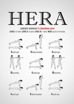 an exercise poster showing how to do the planks with hera and other exercises