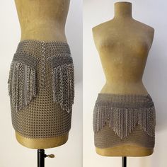 Chainmail Skirt, Chain Skirt, Scale Mail, Chainmail Necklace, Y2k Skirt, Chain Fringe, Chain Mail, Scrap Metal, Beautiful Skirts