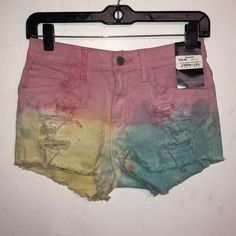 Small For The Dreamers Tie Dye Gypsy Warrior Shorts Festival Distressed Short Bottoms, Distressed Festival Shorts, Multicolor Distressed Bottoms For Spring, Distressed Multicolor Bottoms For Spring, Spring Multicolor Distressed Bottoms, Casual Multicolor Shorts For Festival, Casual Multicolor Festival Shorts, Distressed Cotton Festival Shorts, Distressed Cotton Shorts For Festival