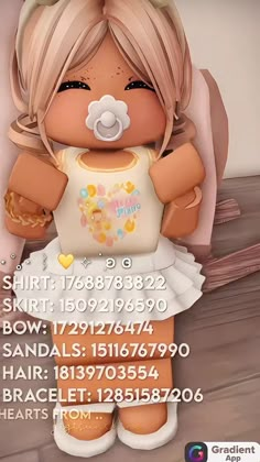 Preppy Baby, Toddler Summer Outfits, Cute Text Symbols, Aesthetic Roblox Royale High Outfits, Bloxburg Decal Codes, Baddie Outfits Ideas