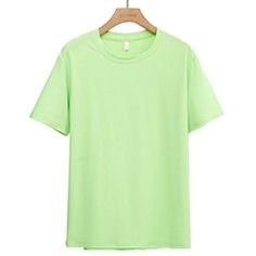 casual short sleeve plus size solid bright color spring summer all match sports style loose shirt