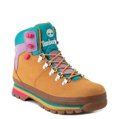 Timbaland Boots, Timberland Euro Hiker, Timberland Hiking Boots, Chic Fall Fashion, Waterproof Leather Boots, Timberland Boots Women, Purple Turquoise, Hiking Boot, Timberlands Women