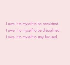 a pink background with the words i love it to myself to be constient