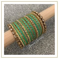 Colorful Bangles, Asian Bridal, Green Mint, Wedding Party Jewelry