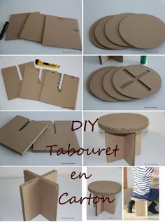 the instructions for making a cardboard table