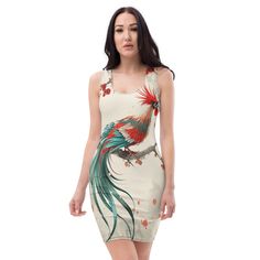 Make a statement and look fabulous in this all-over printed, fitted dress.  * 82% polyester, 18% spandex * Fabric weight: 6.78 oz/yd² (230 g/m weight may vary by 5% * Made with smooth, comfortable microfiber yarn * Material has a four-way stretch * Blank product components sourced from China Summer Bodycon Printed Mini Dress, Sleeveless All Over Print Dress, Fitted Printed Mini Dress For Spring, Summer Party Dress With All Over Print, Fitted Sheath Bodycon Summer Dress, Stretch Dresses With All Over Print For Summer, Sleeveless Spring Dresses With All Over Print, Spring Sleeveless Dress With All Over Print, Sleeveless Printed Fitted Mini Dress