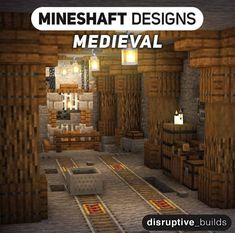 a minecraft room with the text minecraft designs medieval