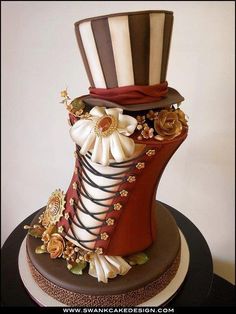 a cake that is decorated to look like a boot with flowers on the top and sides