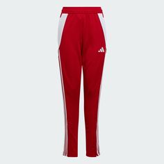 adidas Shop the Tiro 24 Training Pants Kids - Red at adidas.com/us! See all the styles and colors of Tiro 24 Training Pants Kids - Red at the official adidas online shop. Adidas Sporty Red Bottoms, Sporty Red Pants For Jogging, Casual Red Pants With Three Stripes, Red Sportswear Pants For Sports, Red Three Stripes Activewear For Sports, Sporty Red Activewear With Three Stripes, Red Sporty Activewear With Three Stripes, Adidas Breathable Training Bottoms, Red Adidas Activewear For Sports