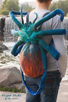 Tarantula Spider, Unique Backpacks, Crazy Outfits, Felt Bag, Wet Felting, Minsk, Beetles, Character Outfits