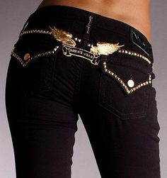 Robins Jeans Robins, A Woman, Gold, Black