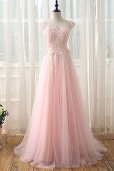 Pageant Dresses For Teens, Prom Dresses Long Lace, Elegant Bridesmaid Dresses, Long Evening Dress, Lace Prom Dress, Pink Bridesmaid Dresses, Pink Dresses, Pink Prom Dresses, Note Box