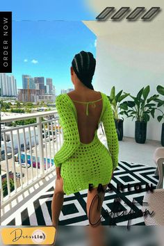 Hollow Out Backless Long Sleeve Sexy Short Dresses Backless Long Sleeve, 1 Million, Short Dresses, Long Sleeve, Dresses, Black