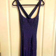 Never Been Worn, This Dress Is Gorgeous On, Comfortable Material With Stretch. Princess Polly Blue Dress, Princess Polly Navy Dress, Urban Outfitters Blue Sleeveless Dress, Size 4, Prom Dresses, Navy Blue, Prom, Color Blue, Womens Dresses