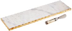 PRICES MAY VARY. Made in India White marble serving platter features a textured raw edge with gold foil finish. Arrives with stainless steel spreader with gold mercury glass handle. Platter measures 5" x 18". Spreader measures 6" This marble hostess set is great to serve appetizers or bread! Cheese Trays, Lemon Bars Recipe, Lemon Filling, Platter Set, Glass Door Knobs, Marble And Gold, Lemon Bars, Gold Marble, Mud Pie