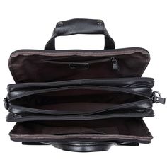 Main Material: Genuine Leather Decoration: Ruched Closure Type: Zipper Capacity: 15.6" Laptop Packable Black Laptop Bag With Zipper For Daily Use, Black Laptop Bag With Zipper Closure For Daily Use, Functional Black Laptop Bag With Zipper Closure, Black Soft Leather Bags For Business Trips, Functional Laptop Bag With Zipper For Business Trips, Large Capacity Black Briefcase For Business, Functional Black Laptop Bag For Business Trips, Modern Black Laptop Bag For Business Trips, Black Functional Laptop Bag For Business Trips